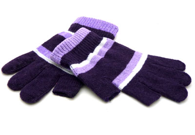 个性条纹 漏俩指可触手机 时尚潮流手套	