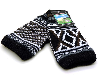 冬季短款 男士保暖手套 半指针织手套(69号)	