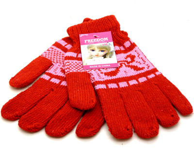 经典适用超酷 全指手套 针织羊毛手套保暖手套（女）	