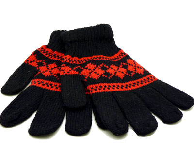 经典适用超酷 全指手套 针织羊毛手套保暖手套（女）	