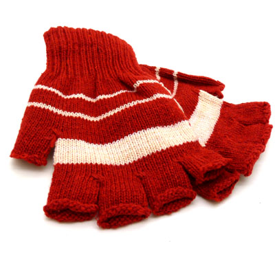 冬韩版时尚新款保暖女士半指手套 提花羊毛露指手套批发厂家直销（41号）