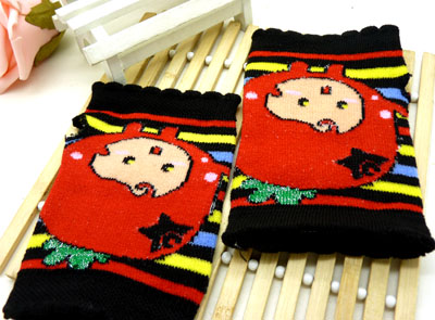 厂方直销秋冬多色保暖针织无指半截手套批发（3号）