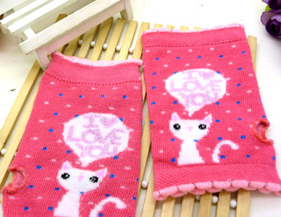 厂方直销秋冬多色保暖针织无指半截手套批发（3号）	