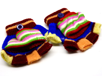 韩国露指半指电脑手套 两用写字手套 便携保暖手套11-43	