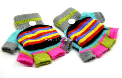 韩国露指半指电脑手套 两用写字手套 便携保暖手套11-43	