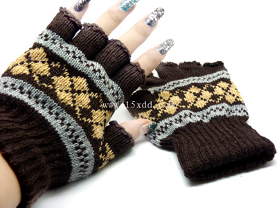 最新款式男士休闲半指防寒手套 秋冬季手套 58-16	 