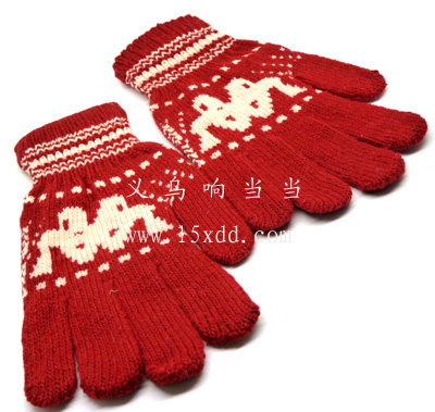 秋冬男女全指毛线手套户外工作手套（38号）