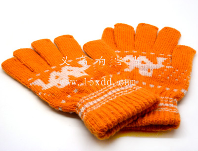 秋冬男女全指 毛线手套户外工作手套（38号）