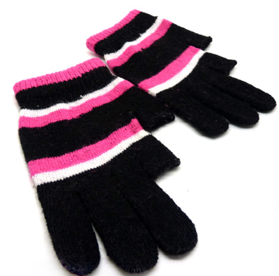 男女通用保暖手套 毛线手套针织手套 全指保暖手套