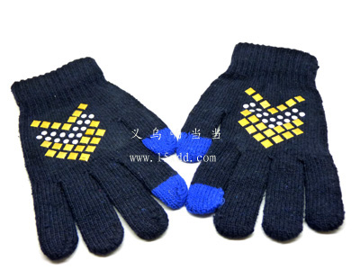 正品冬季棉毛休闲手套 分指五指手套 （53）	