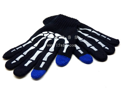 最新新款男女情侣冬毛线电容屏触摸屏手套（7号）