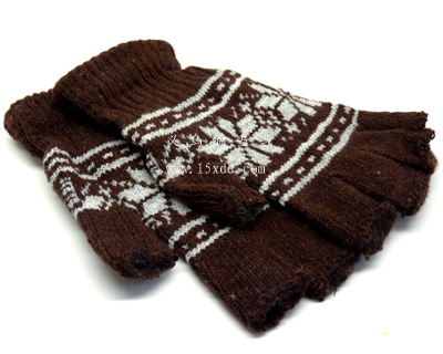 雪花秋冬季半指保暖手套 休闲骑行炫酷手套 10号