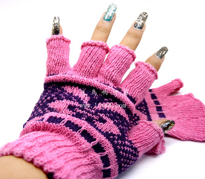 雪花秋冬季半指保暖手套 休闲骑行炫酷手套 9号	