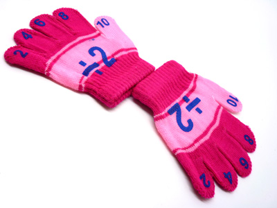 儿童圣诞手套纯棉多色保暖时尚休闲手套（36）