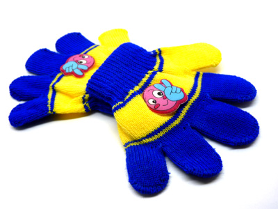 儿童圣诞手套纯棉多色保暖时尚休闲手套（36）	