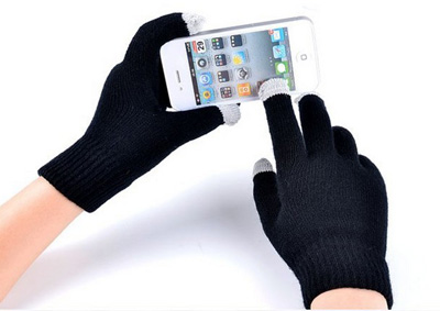 韩版情侣 触控手套 羊毛绒触屏手套 男女款触摸屏手套（26号）