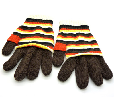 韩版五指手套 保暖手套 男骑车 加厚双层手套（42号）