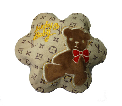 暖一暖牛津布刺绣暖手袋-灰色小熊	