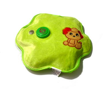 暖一暖花朵形超柔毛绒暖手袋-疑问可爱狗	