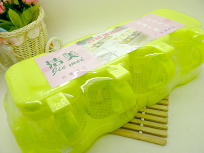  厨房调味盒套装/洁美四格调味盒	