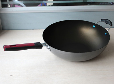 厨房用品锅进口正品平底炒锅无油烟不粘锅炒菜锅-----------麦饭石炒锅32号