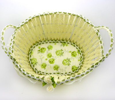 水果篮食物收纳篮糖果篮田园布艺 -加深水果篮