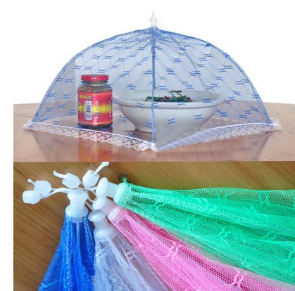 家具必备蕾丝大号餐桌罩/饭菜罩/可折叠防尘罩防蝇罩-910(特价910菜罩)