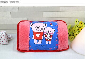 混款卡通动物防爆北极绒充电双插热水袋