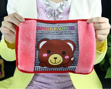 混款卡通动物防爆北极绒充电双插热水袋	