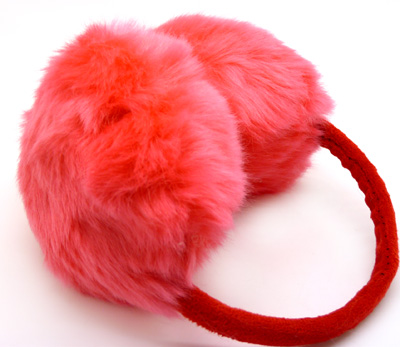 仿狐狸毛耳捂 耳暖保暖护耳 毛绒耳包冬女