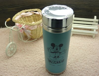 新款 男女士保温杯双层真空不锈钢 中长米奇420ML-779