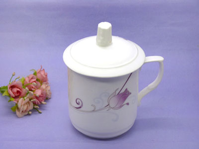 纯白骨瓷杯 办公杯会议杯 珍珠瓷杯 随手杯清仓-金丝芙蓉	