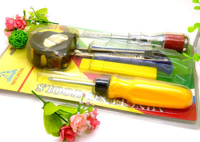 双用改锥 盒尺 美工刀组合套装	