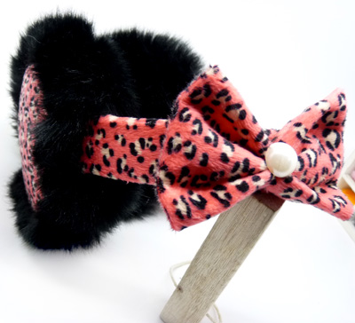 可爱兔子毛蝴蝶结女士耳套耳包 女士休闲耳暖