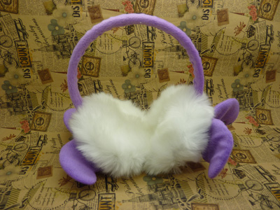 韩版保暖耳套女冬可爱心天使形翅膀耳包 仿兔毛皮草耳罩耳捂