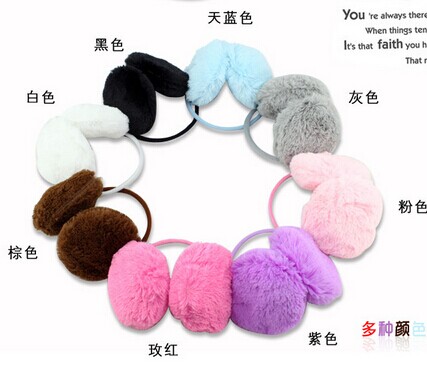 南韩毛糖果色毛绒耳罩/保暖罩-糖果色	