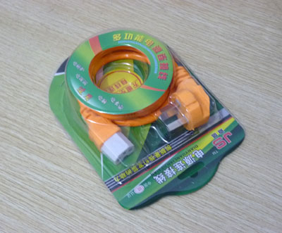 多功能电源连接线 电磁炉 电饭锅 电脑 电水壶等-盒装黄色