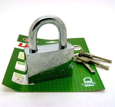 正品林胜40mm防不锈钢挂锁 挂锁防盗锁 防撬 门锁锁头 短梁挂锁