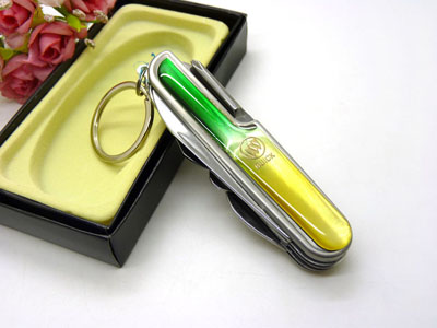 多功能军刀 不锈钢9功能钥匙小刀礼盒款