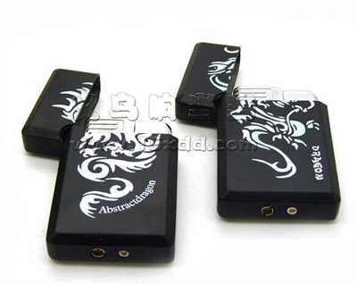  龙腾四海火机超薄外壳 -银龙防风火机（ZD-326)10号