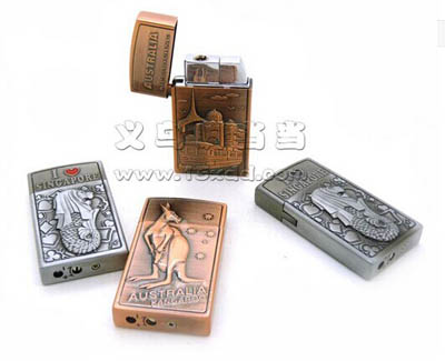 时尚防风点烟器 复古图案火机 -充气打火机(Mg220)13号	