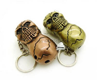 金属打火机 个性骷髅环保点烟器 -整人电人打火机（星博鬼头）26号