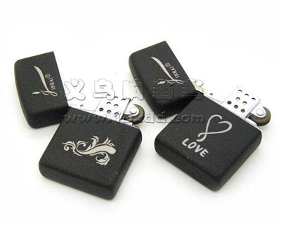 ZIPPO打火机黑色磨砂经典花纹 （BJ-601)31号