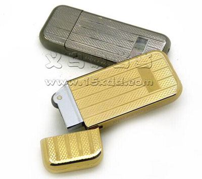 旧复古风格个人创意转轮精钢外壳打火机 -充气体火机（HY-076A)34号