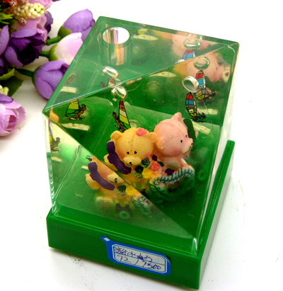 水晶音乐盒 生日礼物圣诞节礼物 带笔筒/音乐水立方