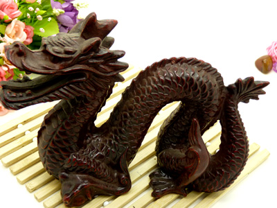 红木龙 十二生肖 风水摆件 红木工艺品 /红木龙