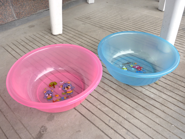 茶花脸盆 果蔬盆 小脸盆31CM 塑料-防摔盆透明盆302