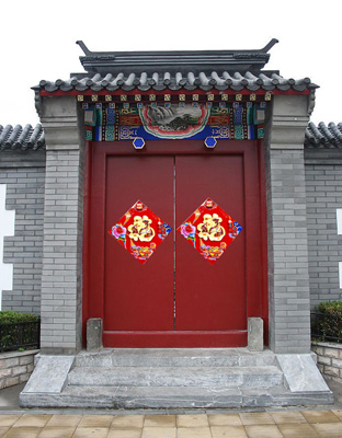 新款春节用品新年年有余 高档植绒卡通立体彩色福字 平安福烫金门贴