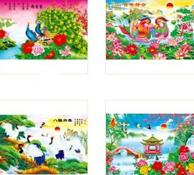  风景 人物 娃娃 家居 吉祥祝福语 等几十个品种混搭	