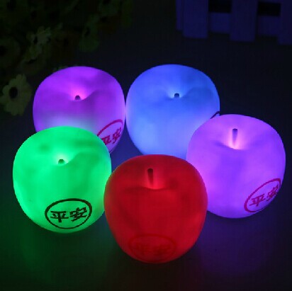 美好生活 圣诞节 万圣节七彩苹果小夜灯（平安）	